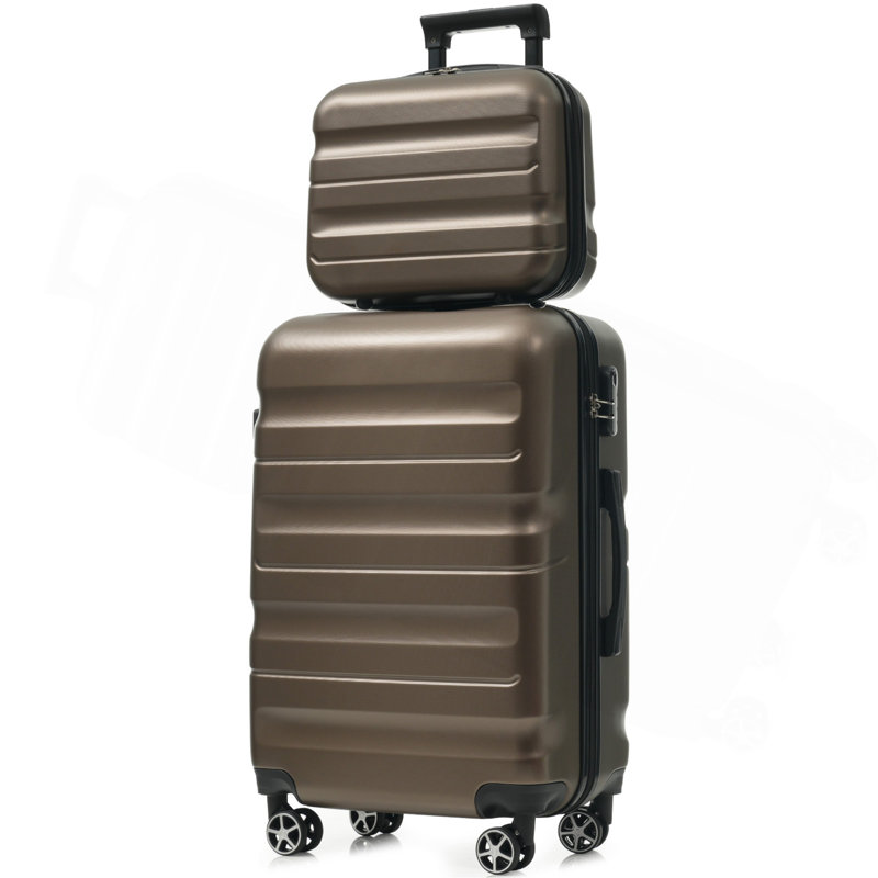 Ensemble 6 pièces de valises rigides en ABS - Valises légères et durables avec deux roues pivotantes, tailles de bagage à main et pour bagages