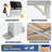 Yardgrace Sloped Roof Wall Mounted Aluminum Pergola With Solar Light-126659065
