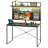 Nedyo 39''W LED Gaming Desk with Hutch and Pegboard, Computer Home Office desks with Power outlet and Shelf-1382720697