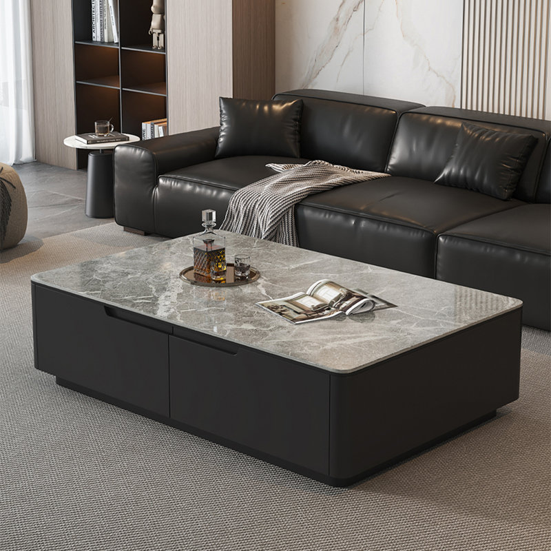 Table basse Modern, H 16,9 po x L 55,1 po x l 27,6 po, Gris