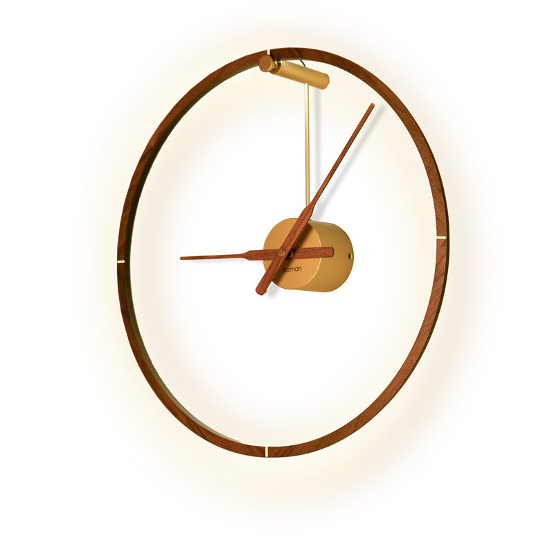 Ombra Solid Wood Skeleton Wall Clock, Medium