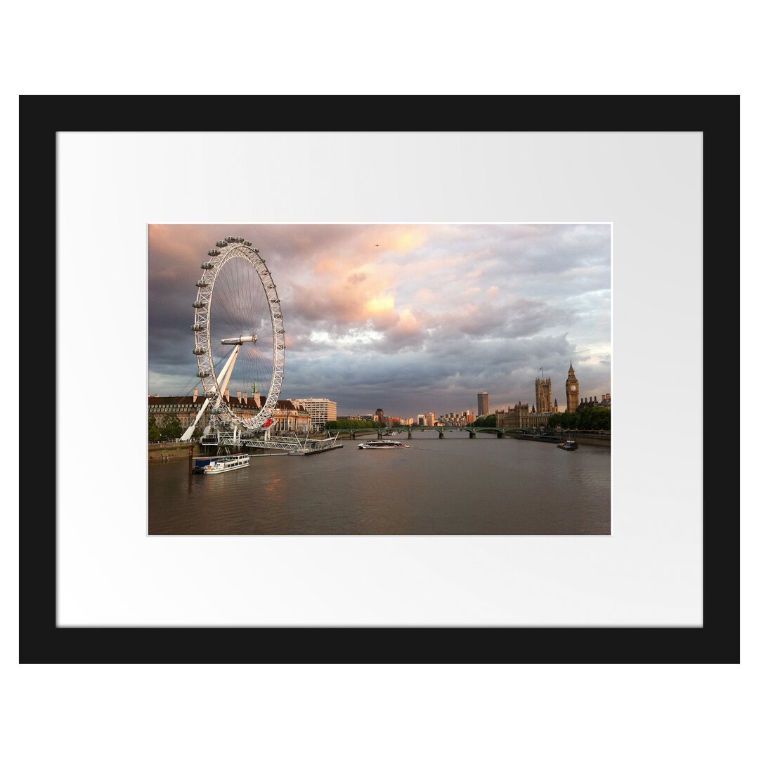 London Eye Riesenrad Gerahmter Fotodruck Poster