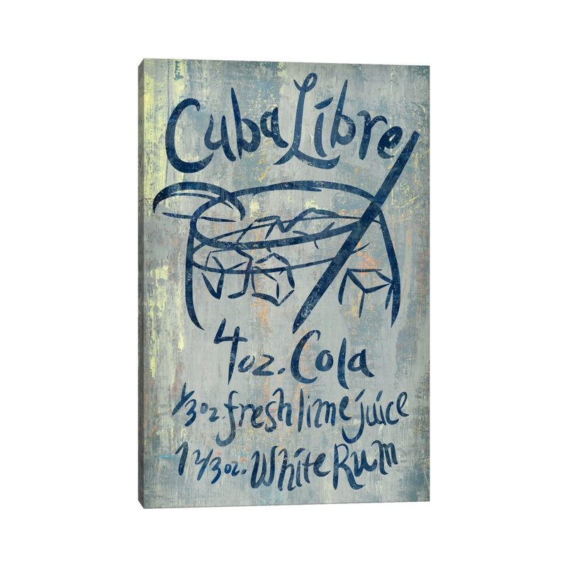 Cuba Libre Blue by PI Studio - Wrapped Canvas Painting, 20.32 cm H x 30.48 cm W