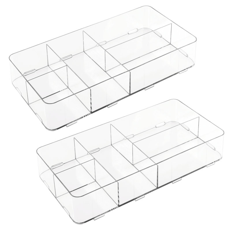 Organisateur de tiroir à 5 sections à emboîtement - Rangement et organisation pour les tiroirs de cuisine, de salle de bain et de bureau