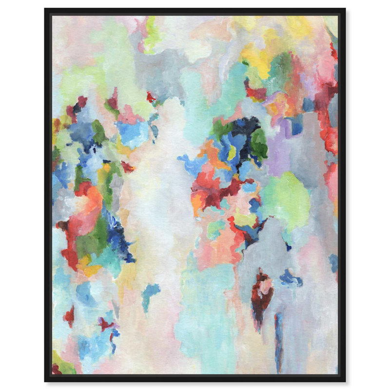 "Luminous Space", art floral par , H 21 po x l 17 po, Cadre flottant noir