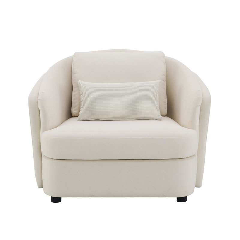Mariko Linen Chair With 1 Toss Pillow