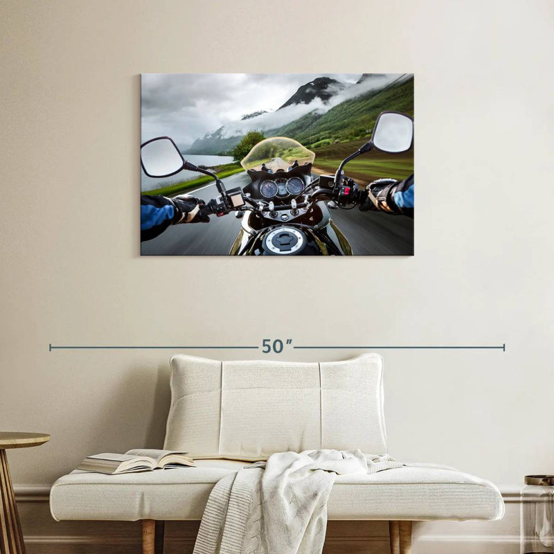 Mehar Motorcycle Ride View, 24" H x 36" W