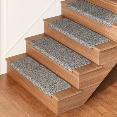 Linen Non-Slip 14 Pack Stair Treads - Cushioned Soft Protection for Stairs