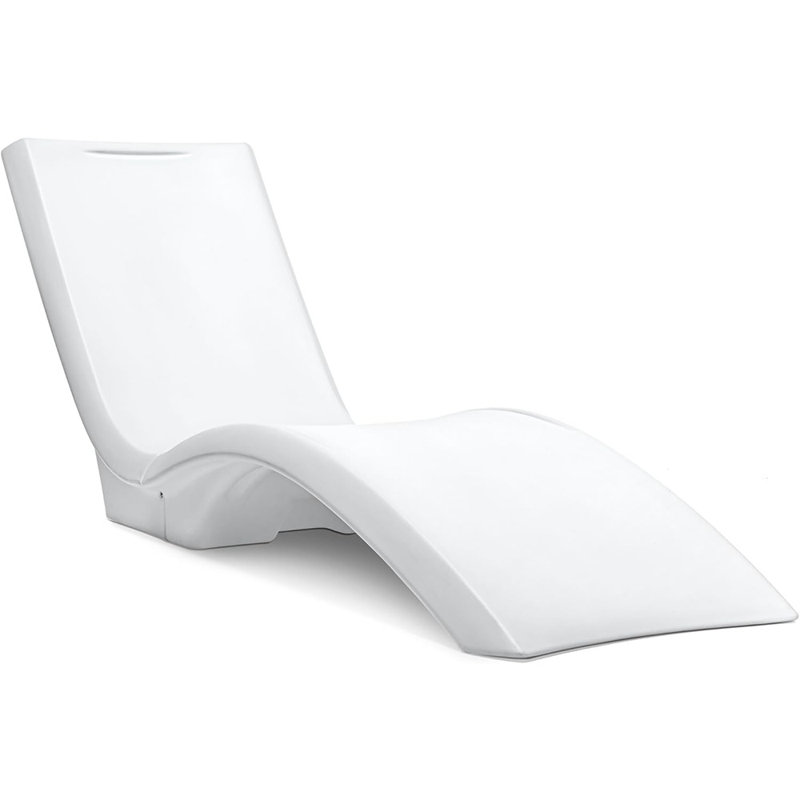 Chaise longue de piscine Vero - Méridienne de piscine imperméable, résistante à la décoloration pour tablette de soleil et terrasse de piscine, méridienne lestée pour les eaux peu profondes jusqu'à 12 pouces de profondeur, blanc