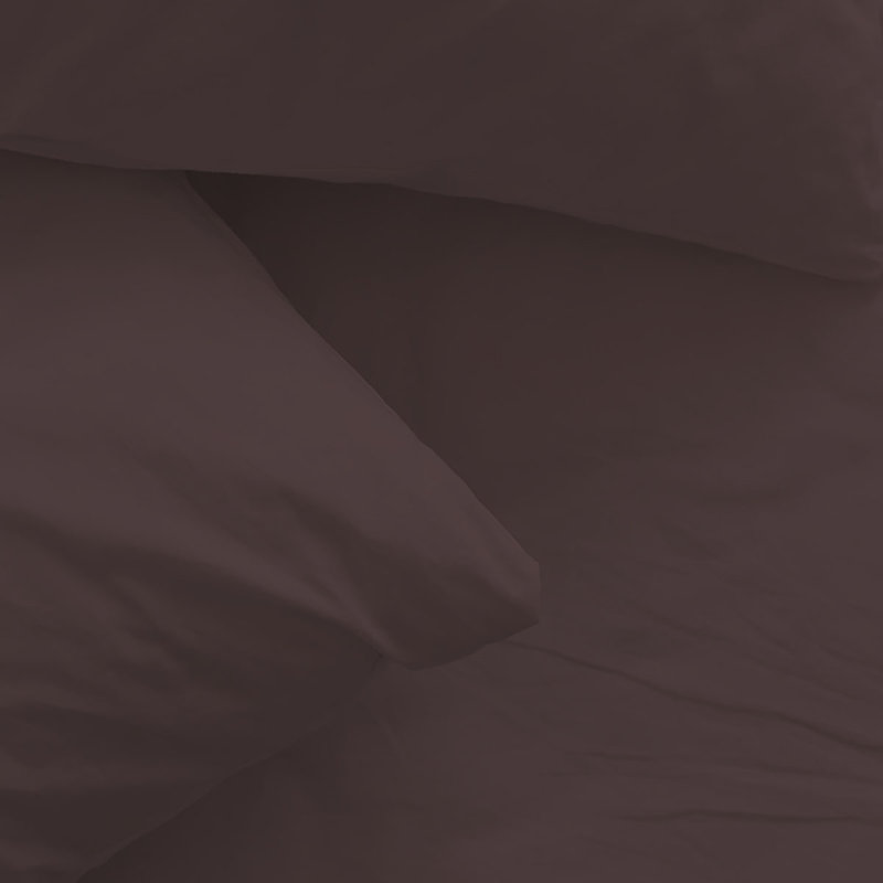 Ensemble de draps en rayonne de bambou 6 pièces , Ensemble de draps pour lit simple + un drap-housse, Brun