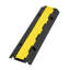 Rampe de protection de câble, capacité de charge de 22 000 lb / essieu, matériau en caoutchouc, paquet de 1, couvercle de cordon robuste à 2 canaux, noir, canal 1,3 x 1,2 po avec couvercle supérieur rabattable
