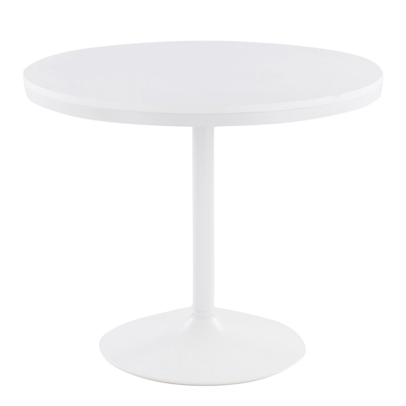 Table de salle à manger Dakota, 29.75"H x 36"L x 36"W, Blanc, Blanc