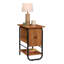 Table d'appoint en cerisier naturel, de style shaker traditionnel avec une touche moderne, compartiment de rangement caché à tablette réglable, convenant à une table basse ou à finition brune, pour une plus grande harmonie entre les décors, poudre
