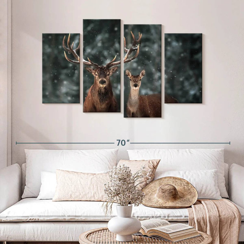 Deer Couple, 32" H x 52" W