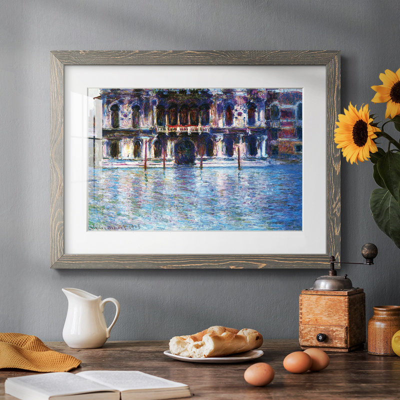 " Palao # 2 By Monet " by Claude Monet, Gray, 26" H x 38" W