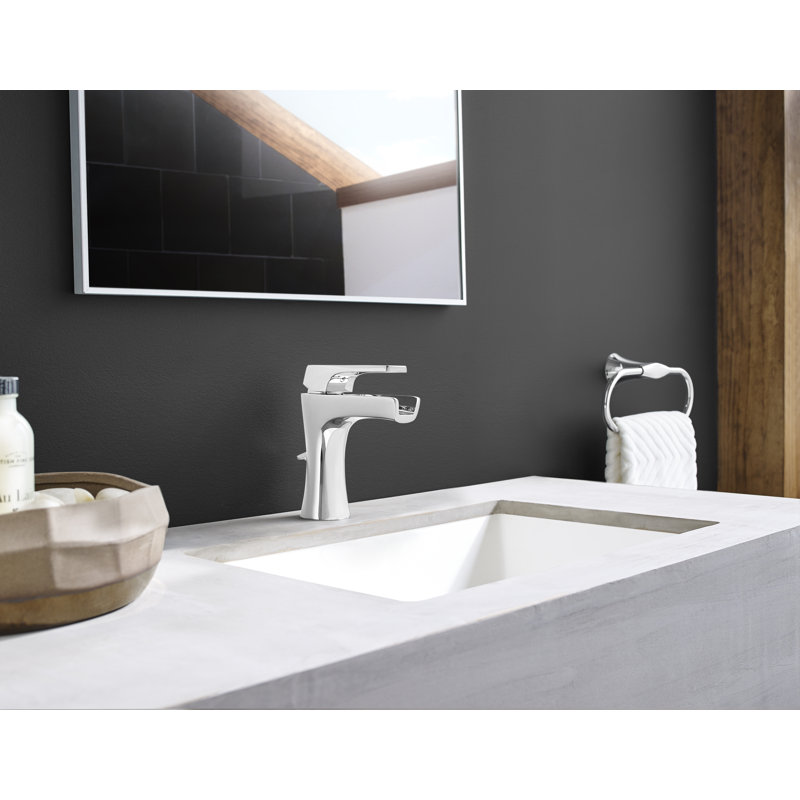 Kelen Single Handle Deck Mount Bath Faucet, Polished Chrome