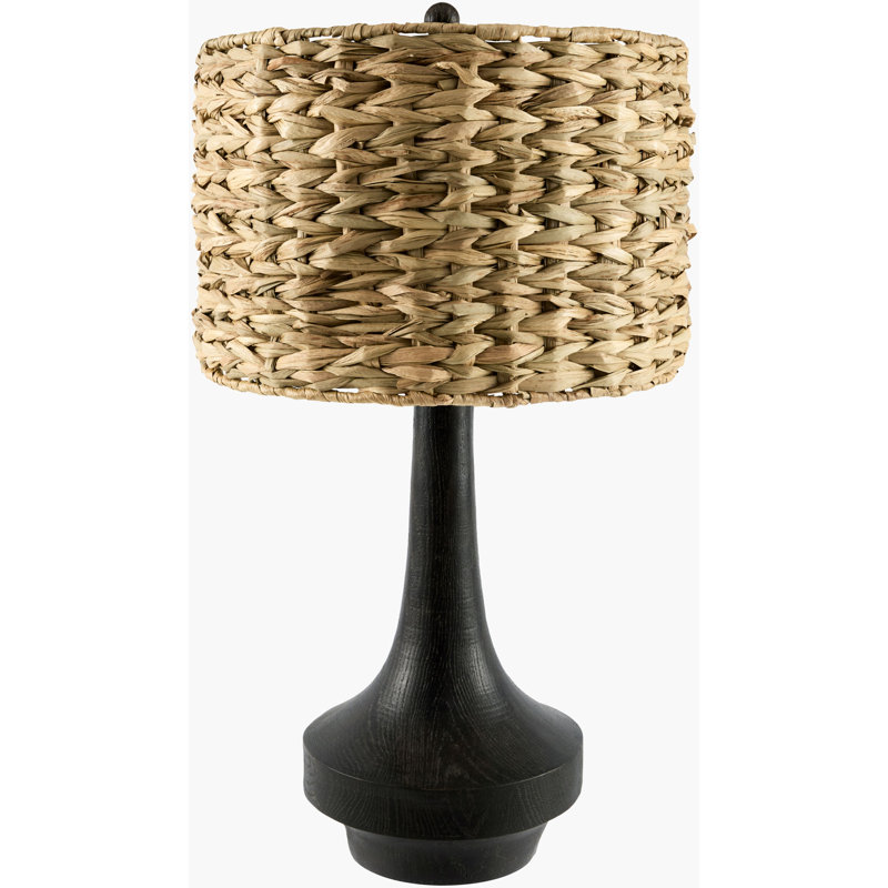  Claudette Resin Table Lamp, Black