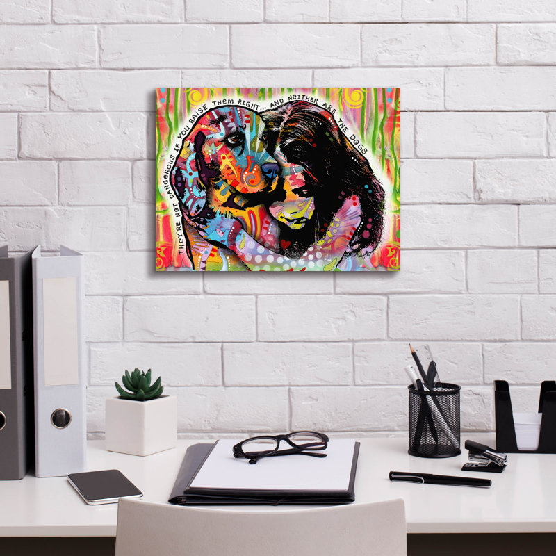 Dakota Fields 'They're Not Dangerous' by Dean Russo Studios, Canvas Wall Art, 12" H x 16" W x 0.75" D