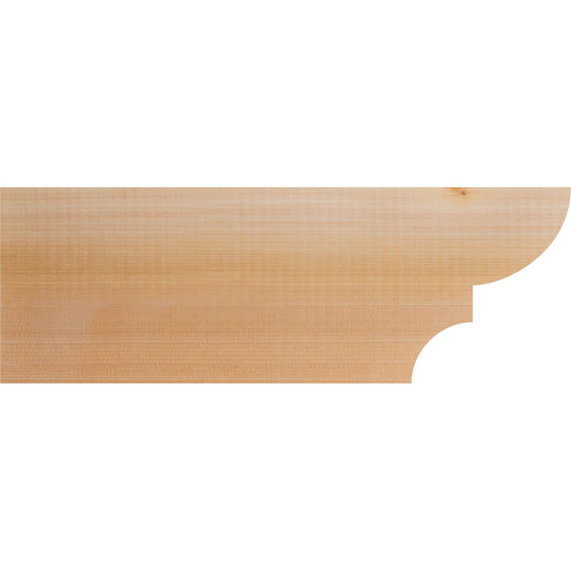 Queue de chevron lisse Ridgewood, Cèdre rouge, 6"H x 3 1/2"W x 16"L