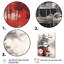 Rouge et gris Lakehouse I - salon d'art mural Lakehouse-578532757-578532754