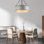 5-Light Hand-brushed Metal Drum Chandelier-815719816