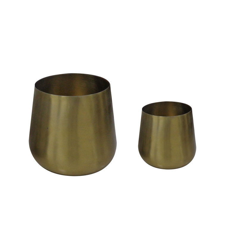 Stainless Steel Wine Bucket, Brass