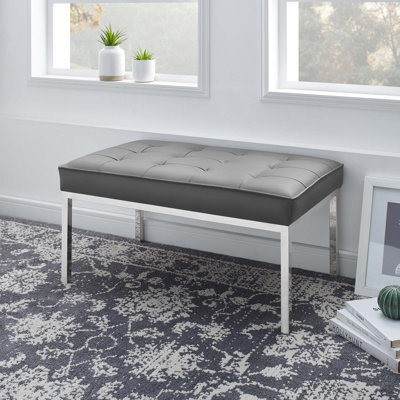 Banc en cuir capitonné Loft