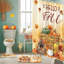 Ensemble de 8 rideaux de douche Hello Fall - Autumn Harvest