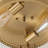 2-light Gold Glass Drum Flush Mount