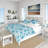 Vintage Beige Minimalism Floral Blossums Coastal Polyester Duvet Cover-94672553