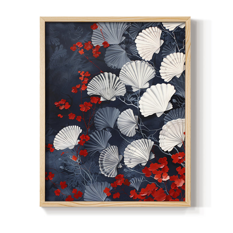NAUTICAL Series CECV, reproduction encadrée - bois massif, 15" H x 12" W