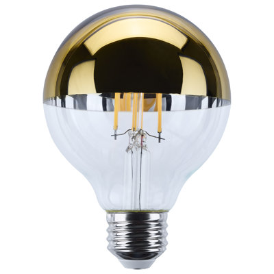 5.5 Watt G25 LED Medium Base 2700K CCT Silver Crown 60 Watt Replacement
