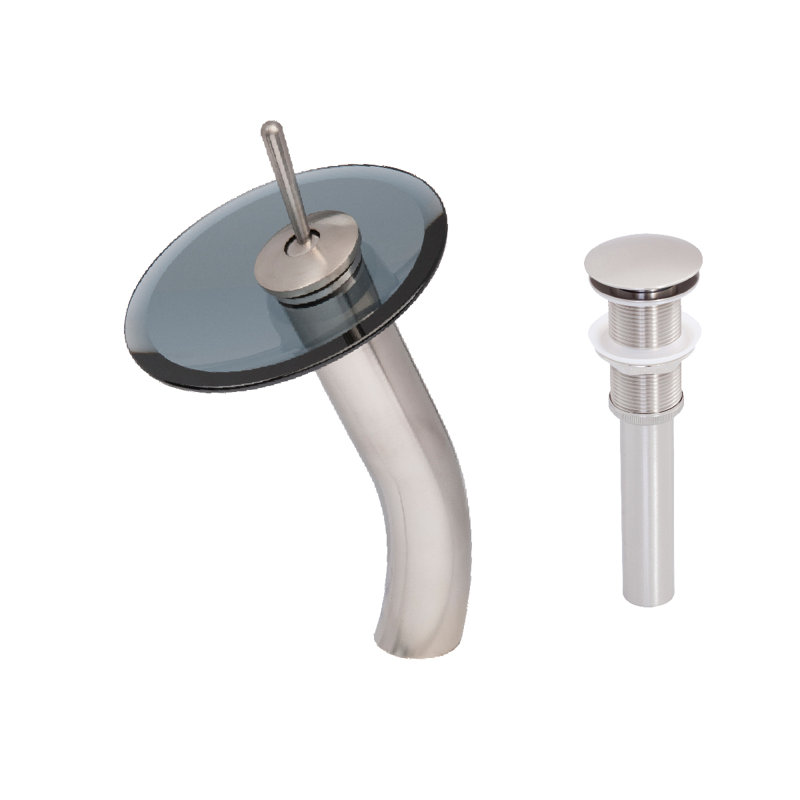 Falls Single-handle Bathroom Faucet with Drain Assembly, Smoked, Brushed Nickel