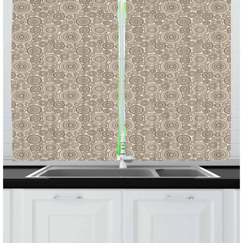 Geometric Tailored Kitchen Curtain