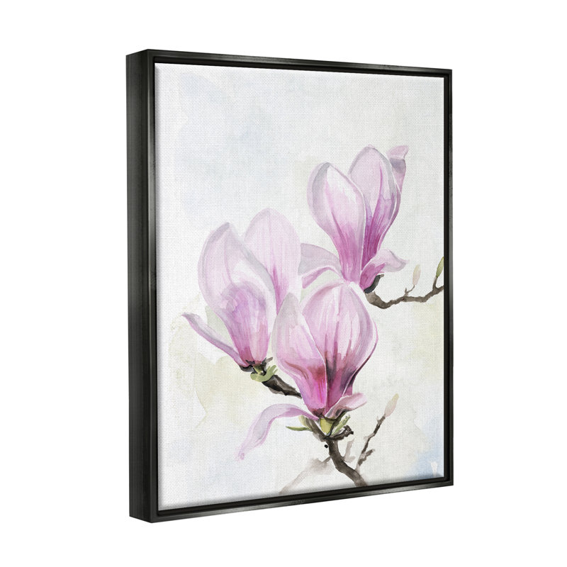 Art floral sur toile flottant "Magnolias" en fleurs par Jennifer Paxton Parker, H 21 po x l 17 po x P 1,7 po
