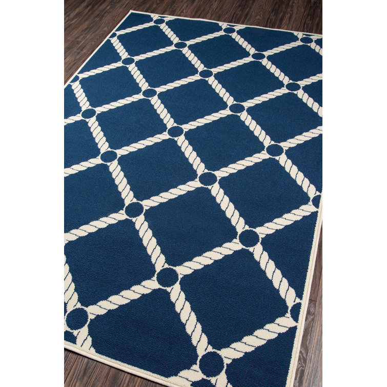Tapis bleu marine / ivoire Yepez