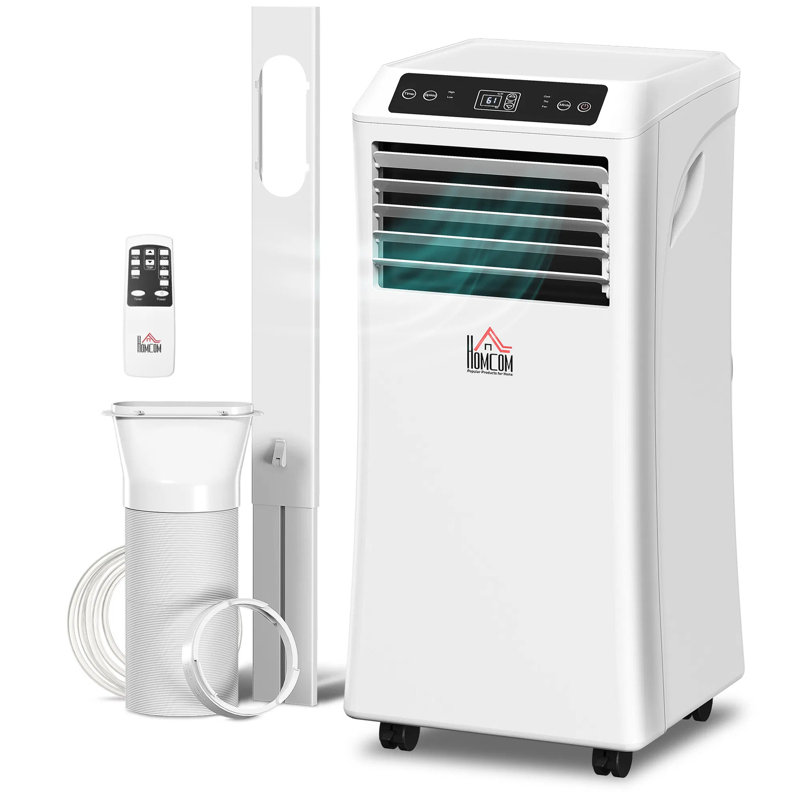 White Mobile Air Conditioner, 3-in-1 Cooling Dehumidifier Air Conditioner With Remote Control 24h Timer Led Display For Home Office
