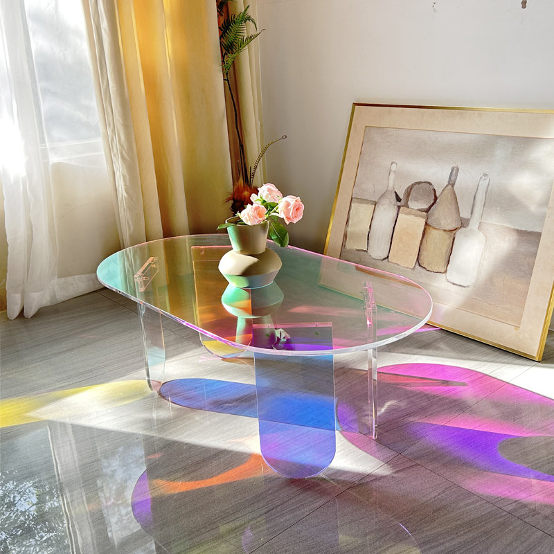 Table basse Juleon, Irisée, H 14,2 po x L 37,4 po x l 19,7 po