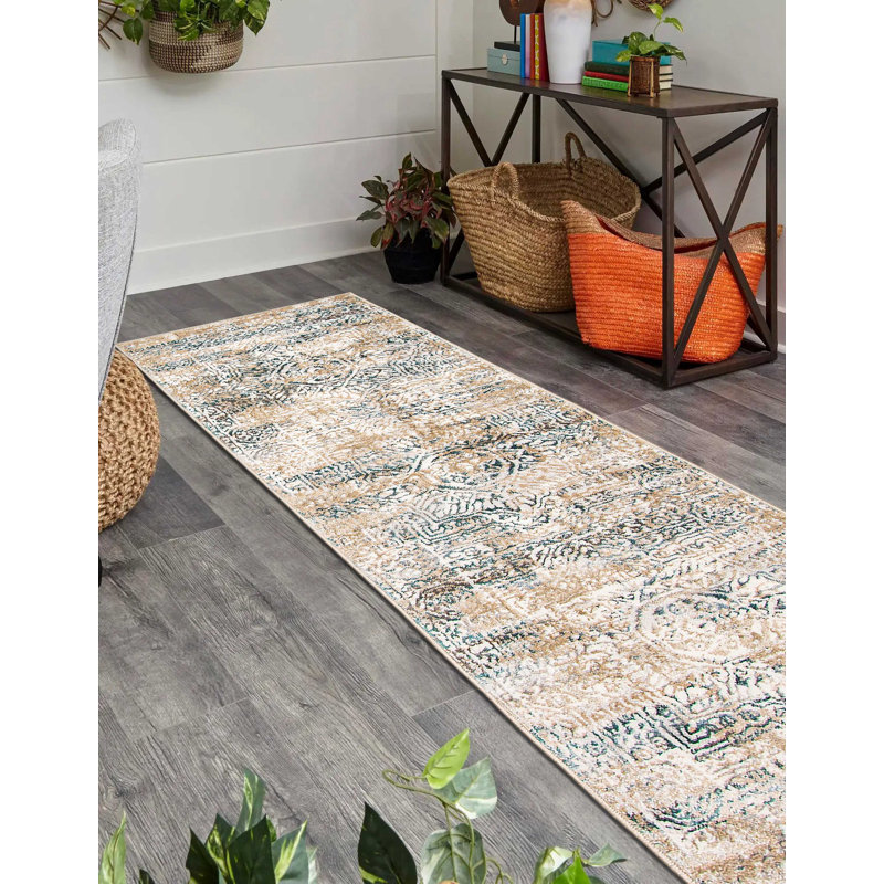 Tapis ivoire Kenslie, Tapis de couloir 2 pi 8 po x 8 pi 2 po