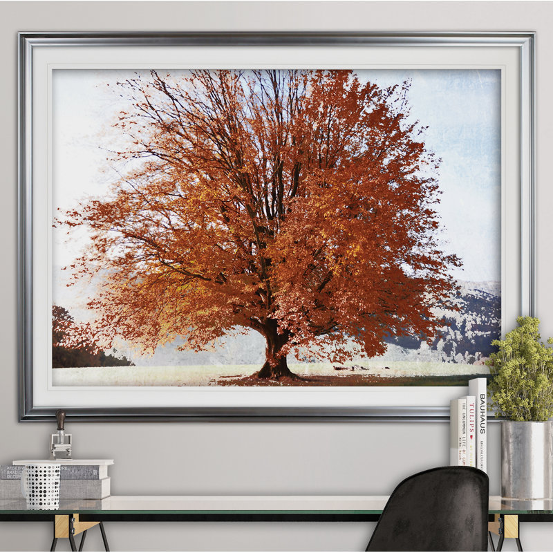 « saison of automne », reproduction de peinture à l’acrylique encadrée, Argent, H 30 po x l 40 po x P 1,5 po