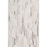 Medora Leather Area Rug in Gray