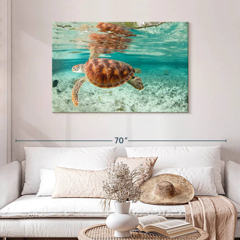Brampt Bora Bora Sea Turtle, 30" H x 45" W