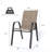Patio Chairs Set of 6, Stackable Outdoor Dining Chairs for All Weather Textilene Fabric & Metal Frame, Outdoor Chairs Set for Backyard Deck Garden,brown-1816135688