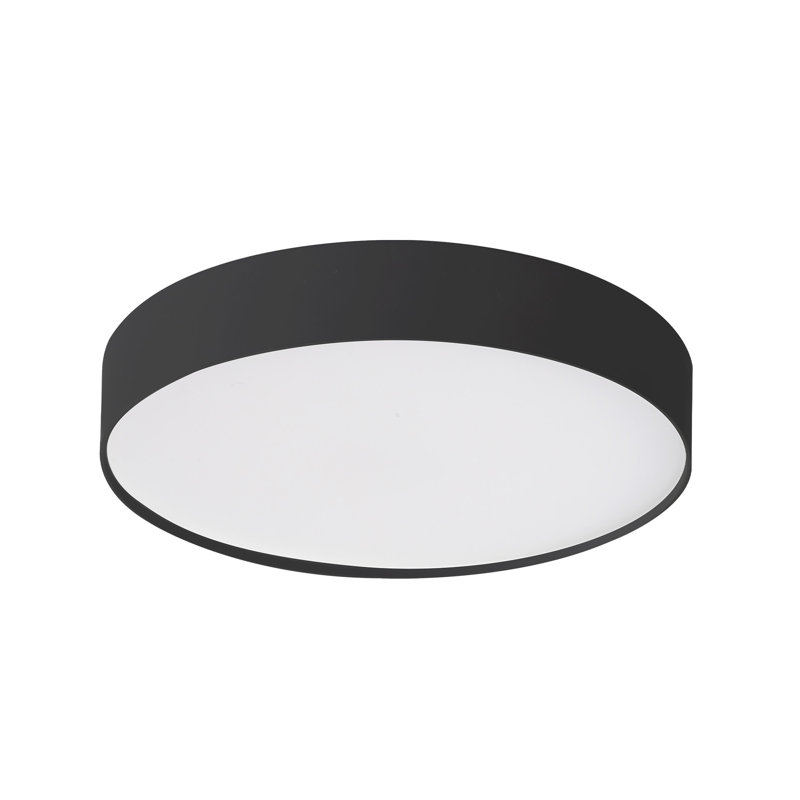 Rynn 5-in Black dimmable LED Flush Mount, Matte Black