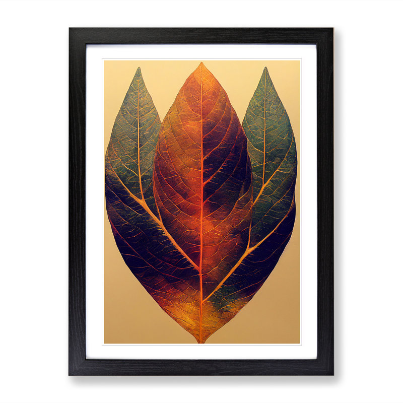 A Glorious Leaf - Wall Art, Black Framed, 46cm H x 34cm W x 2cm D