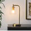  Lampe de bureau moderne à DEL dorée Elizabeth 16 po avec chargement USB et sans fil Elizabeth