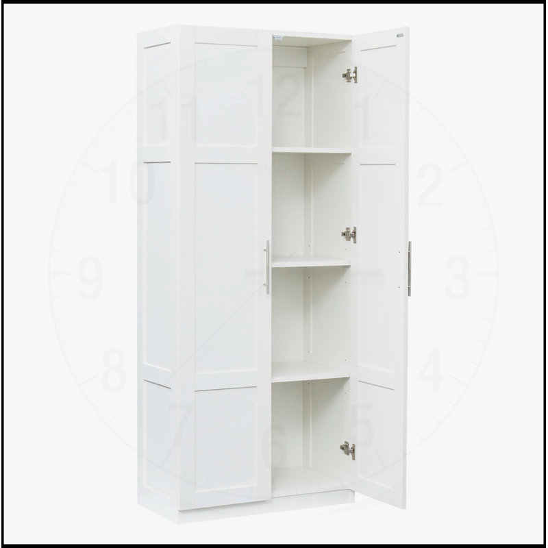 Armoire de cuisine polyvalente avec 2 portes et 3 tablettes réglables, parfaite pour le rangement organisé dans plusieurs pièces
