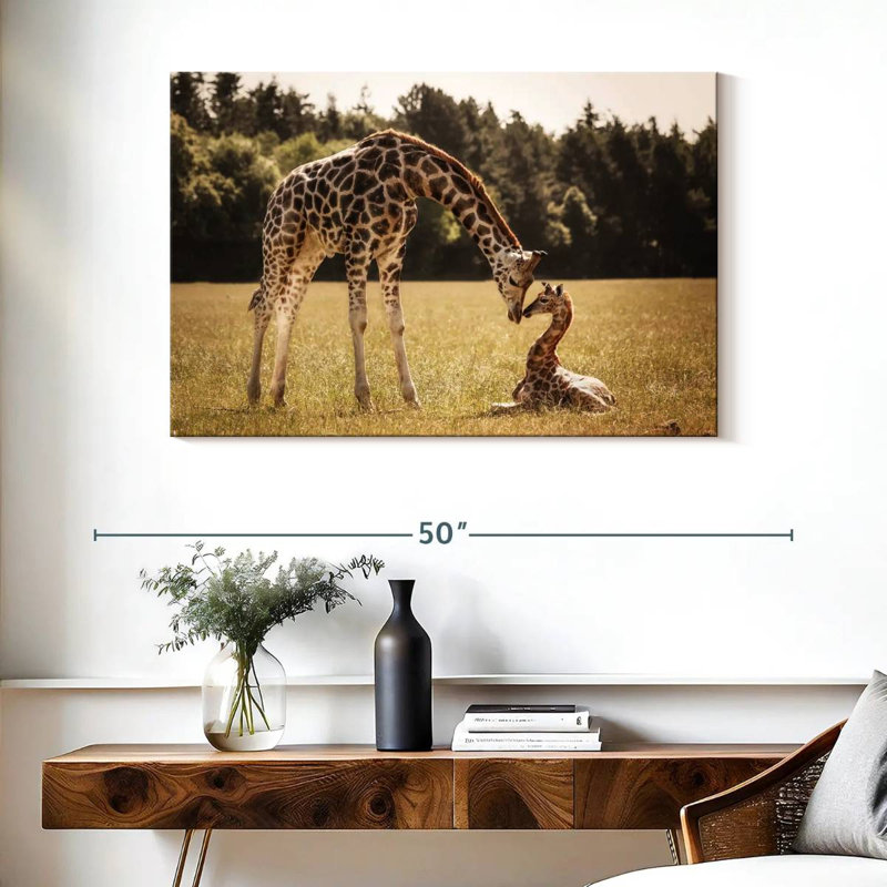 Brampt Loving Giraffes, 26" H x 39" W