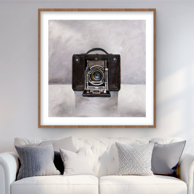 Old Camera - Vintage Bedroom Framed Matted Print for Decor
