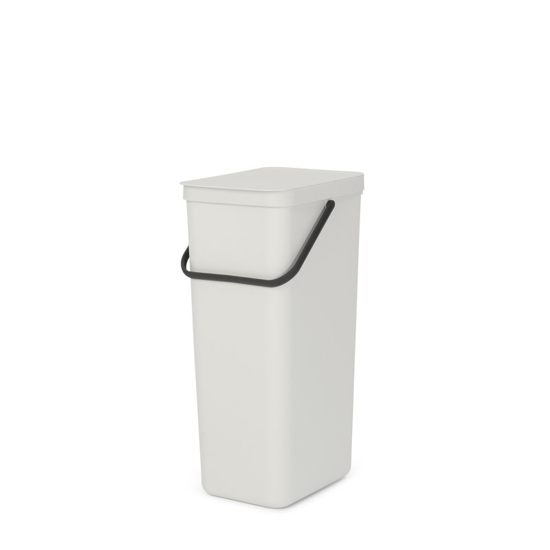 Poubelle de recyclage en plastique 10,6 gallons Sort & Go, Gris clair